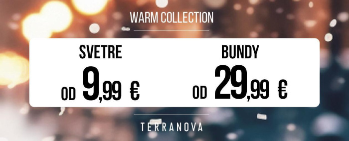 SVETRE OD 9,99€ A BUDNY OD 29,99 €