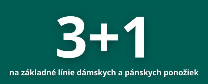 3+1 zadarmo na basic ponožky