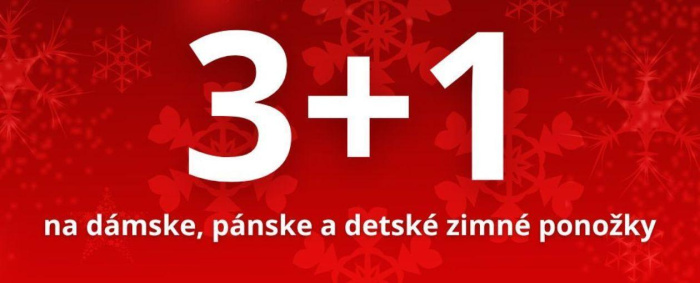 3+1 zadarmo na zimné ponožky