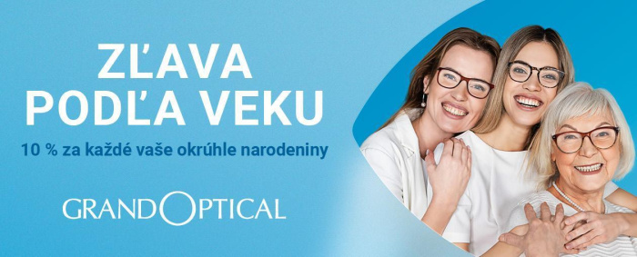 Zľava podľa veku v GrandOptical!